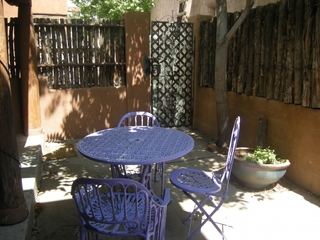 Patio enclosed with Coyote Fence 