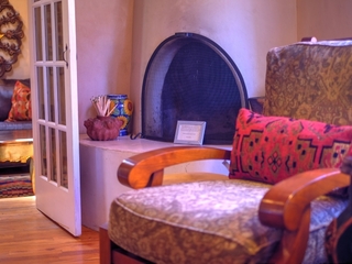 Living area with Kiva Fireplace