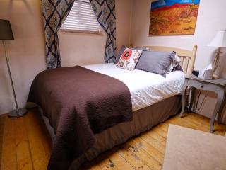 Queen size bed upstairs