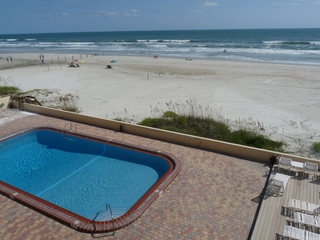 View of Beach-side Pool from 3rd Floor Unit Oceanfront Balcony