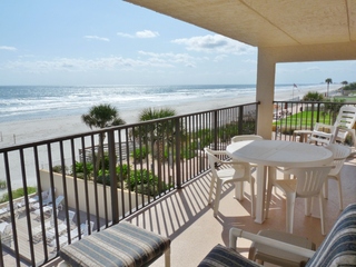 View of No Drive (Vehicle Free) Beach from Large Private Oceanfront Balcony